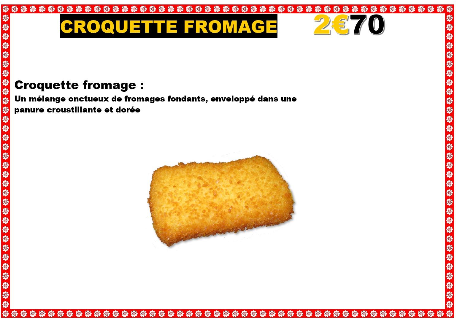 Croquette fromage 2026