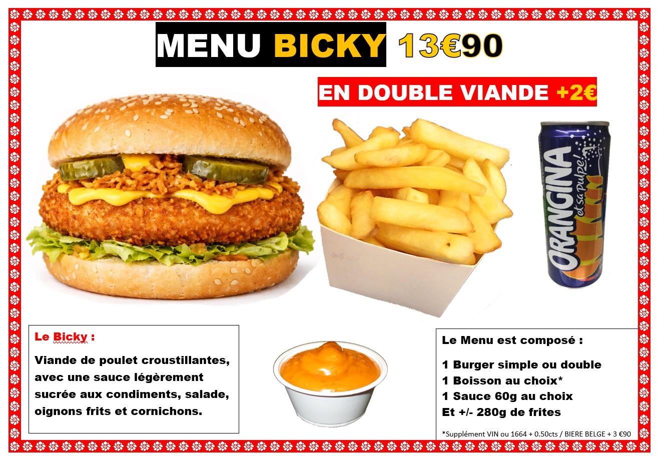Le menu bicky 2026