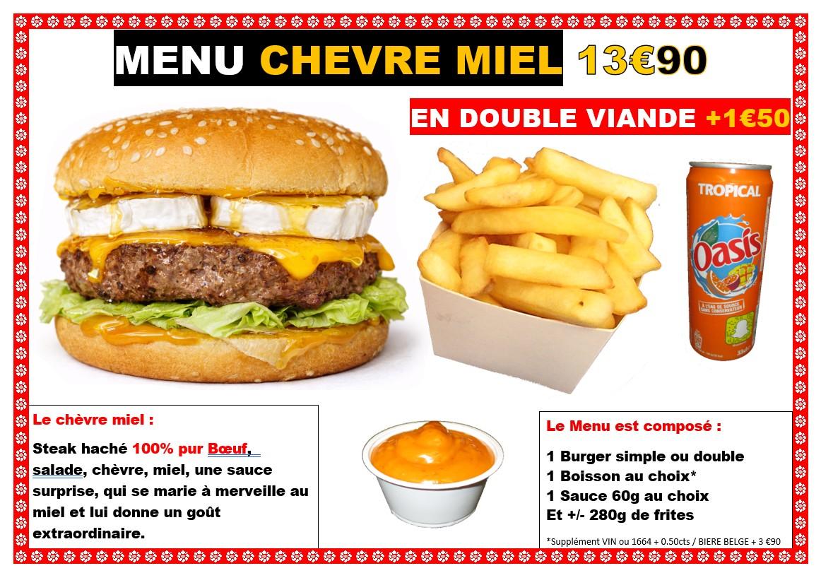 Menu chevre miel