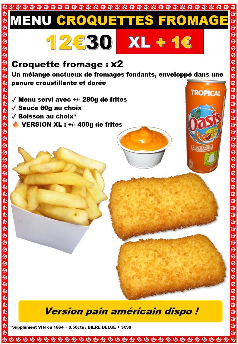 Menu croquette fromage