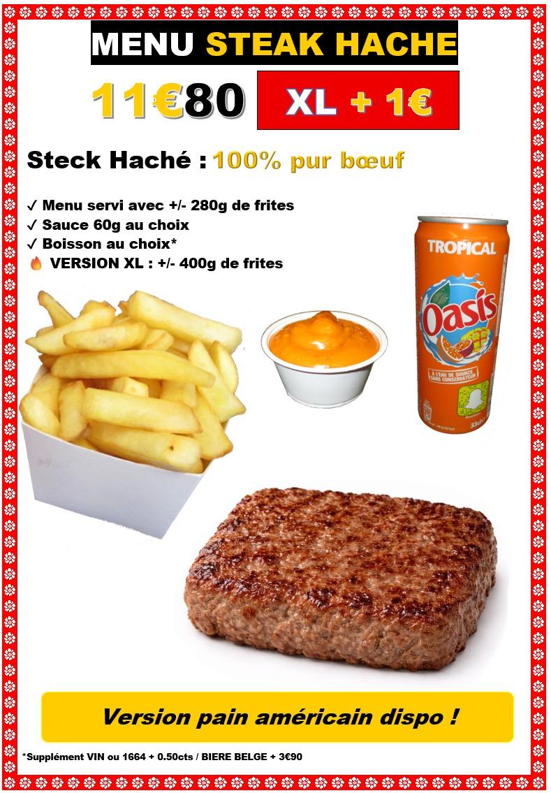 Menu steak hache